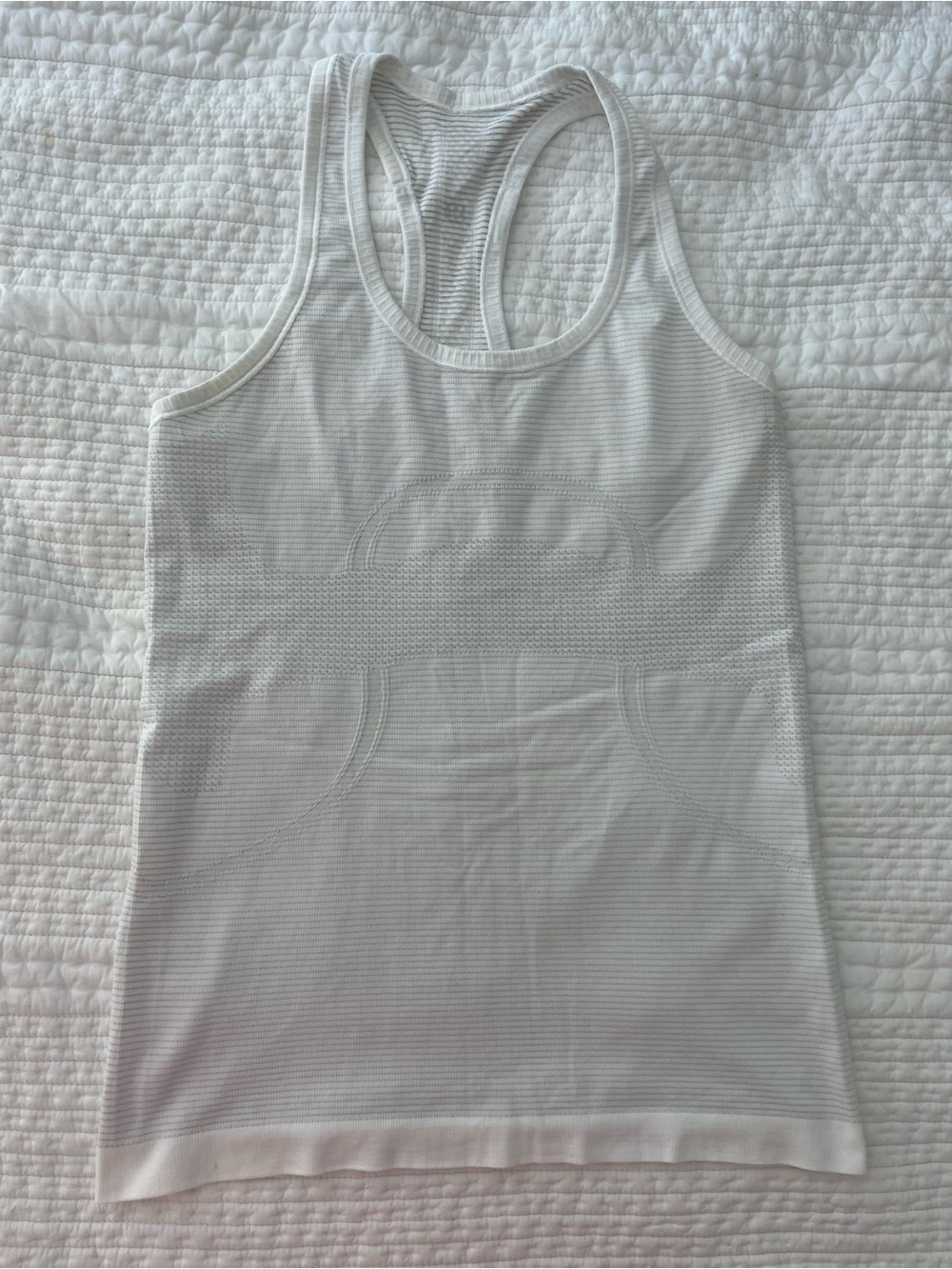 Lululemon White Racerback Tank Top